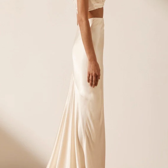 COPY - Shona Joy La Lune High Waist Maxi skirt Cream US 4 Worn Once bridal - Picture 4 of 8